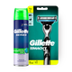Бритва Gillette Mach 3 с двумя сменными кассетами, 2 pc + Гель для бритья Gillette Series для чувствительной кожи, 196 ml