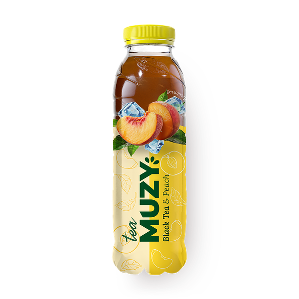 Напиток чайный чёрный Muzy со вкусом персика
