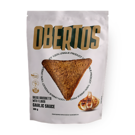 Гренки пшеничные Obertos Чесночный соус