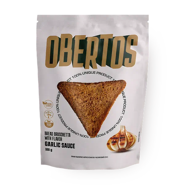 Гренки пшеничные Obertos Чесночный соус