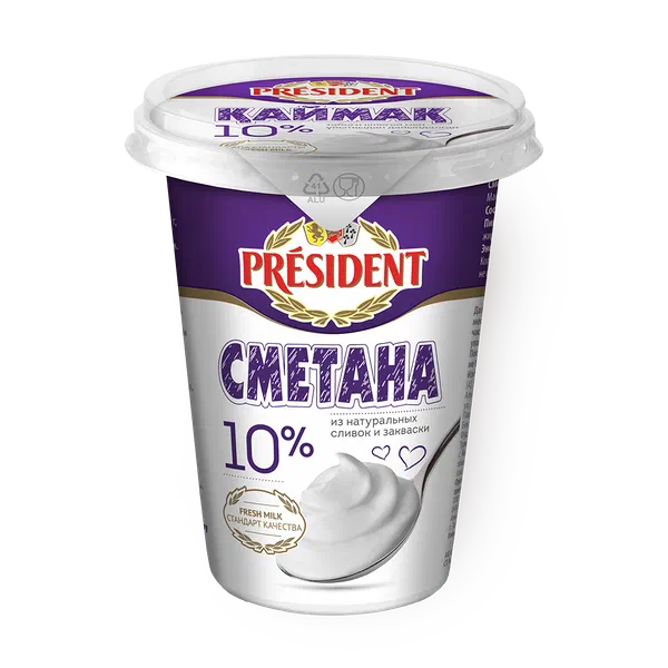 Сметана «President» 10%