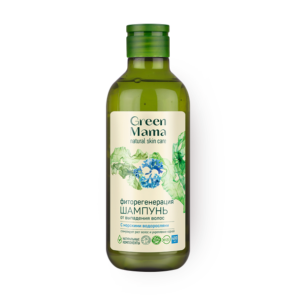 Шампунь Green Mama Фиторегенерация от выпадения волос с морскими водорослями