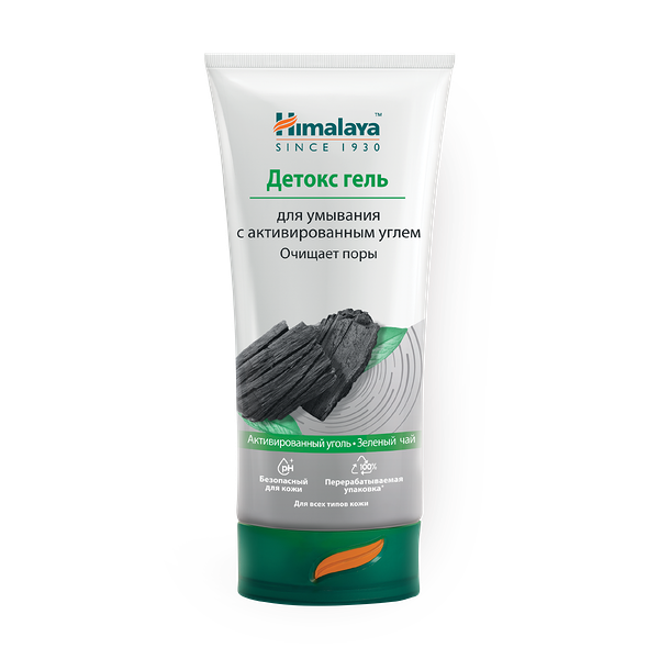 Гель для умывания Himalaya Herbals Детокс с углём и зелёным чаем
