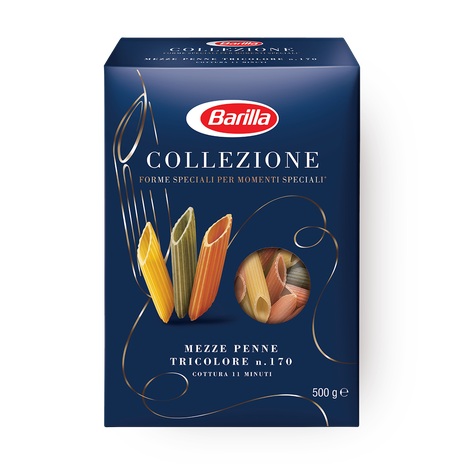 Макароны Penne Mezze Tricolore Barilla Collezione