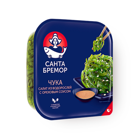 Салат Чука из морских водорослей «Санта Бремор» с ореховым соусом