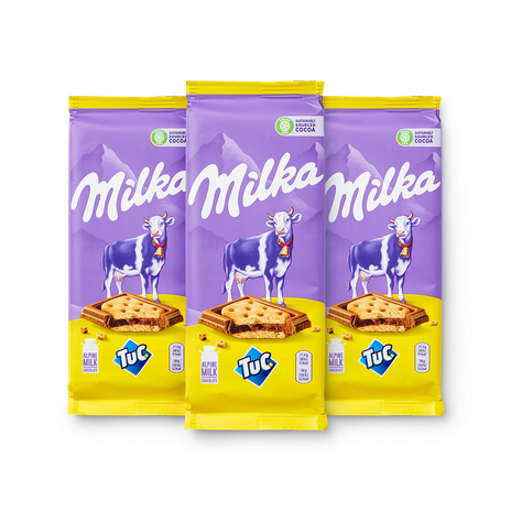 Шоколад Milka с солёным крекером 3 шт