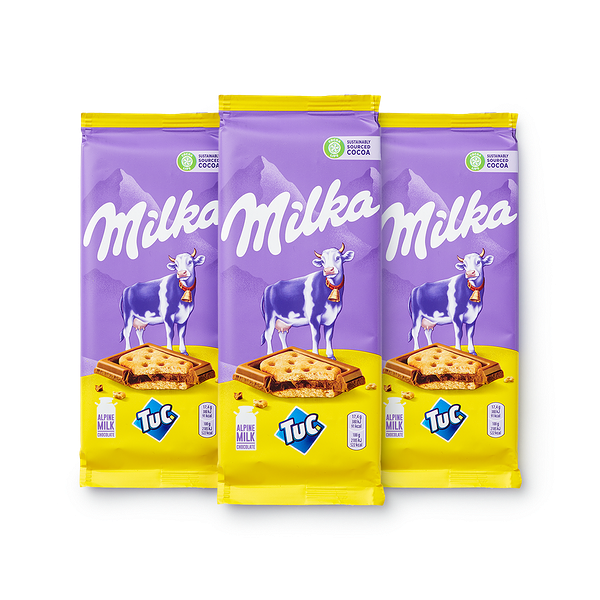 Шоколад Milka с солёным крекером 3 шт