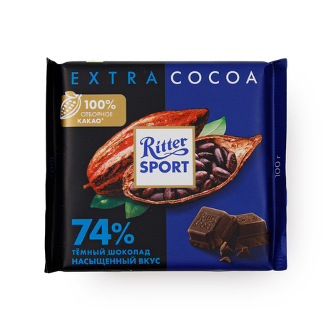 Шоколад тёмный 74% какао Ritter Sport