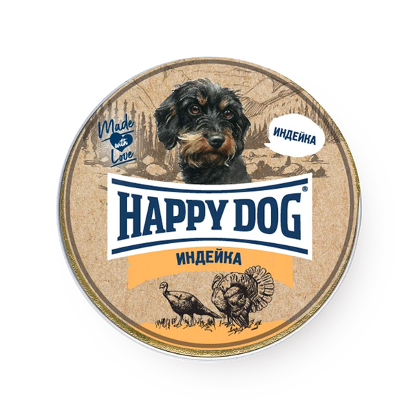 Влажный корм для собак Happy Dog Natur Line индейка паштет