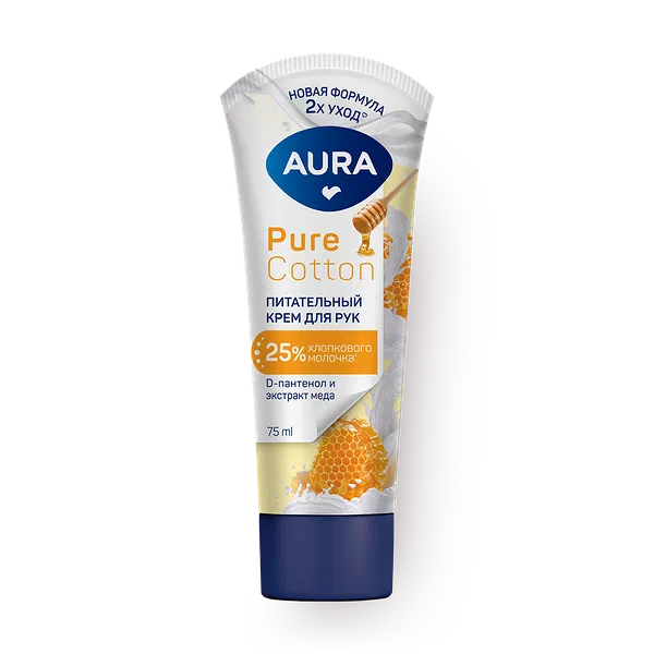 Крем для рук Aura Beauty питательный D-пантенол и экстракт мёда