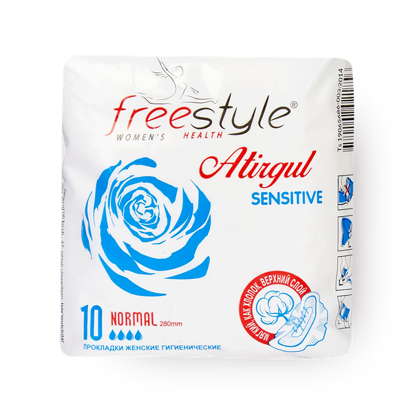 Прокладки женские гигиенические Free Style Atirgul Sensitive normal