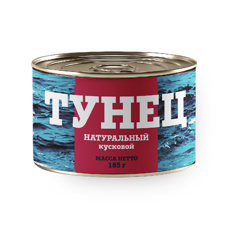 Тунец полосатый кусковой «Морской риф» в собственном соку