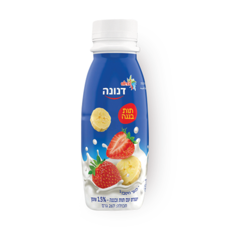 Danone Banana strawberry drinkable yogurt 1.5%