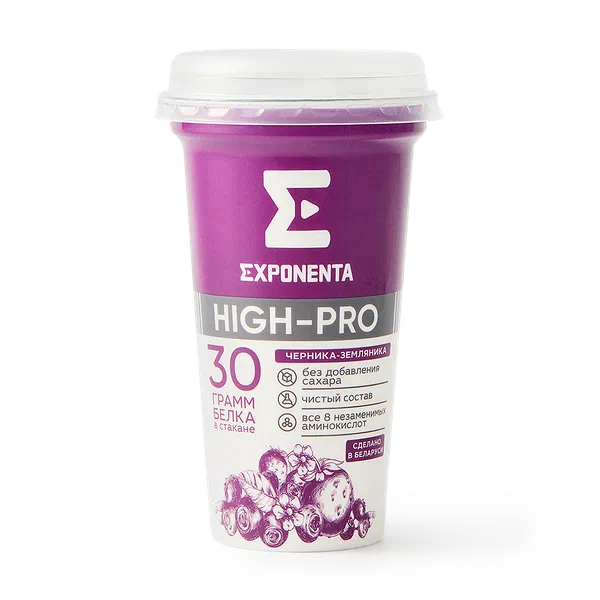 Напиток кисломолочный High Pro черника-земляника