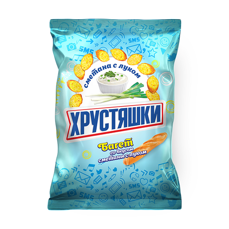 Сухарики «Хрустяшки» сметана с луком