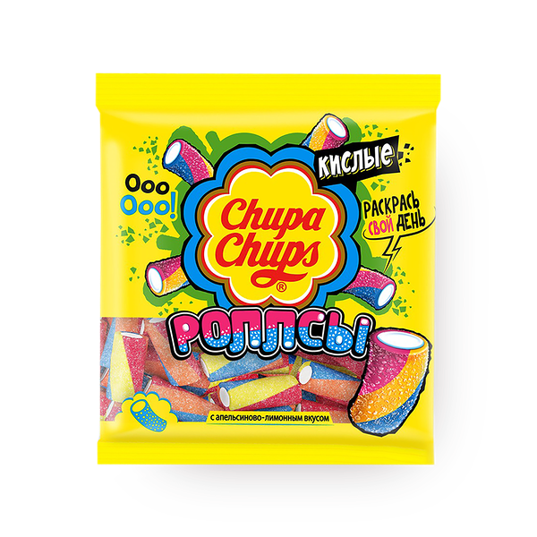 Мармелад жевательный Chupa Chups Кислые роллсы