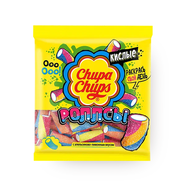 Мармелад жевательный Chupa Chups Кислые роллсы