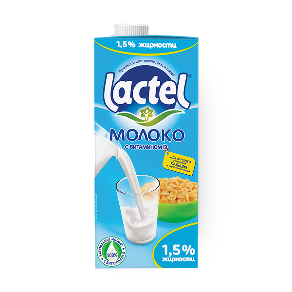 Молоко Lactel 15%