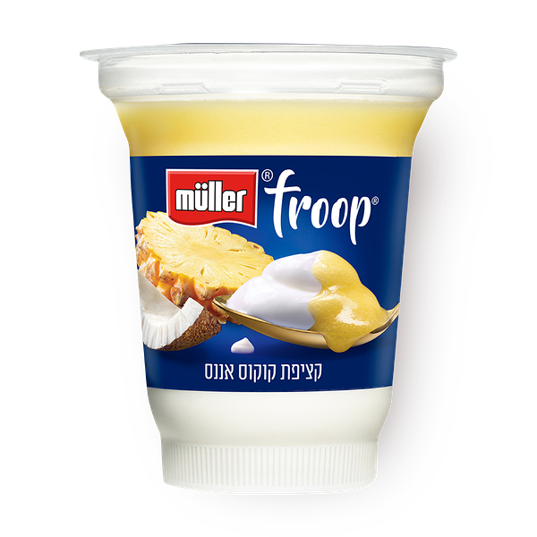 Muller Froop Tropical coconut and pineapple yogurt 3.9%