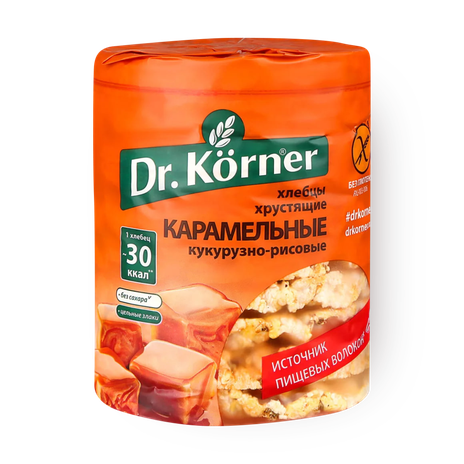 Хлебцы кукурузно-рисовые Dr.Korner карамельные