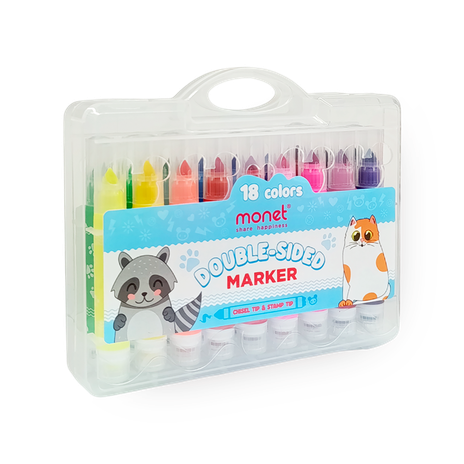 Набор фломастеров Monet Funny 18 цветов со штампом