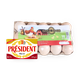 Сливочное масло 82% President, 200 g + Яйцо куриное Gold Eggs, 15 шт