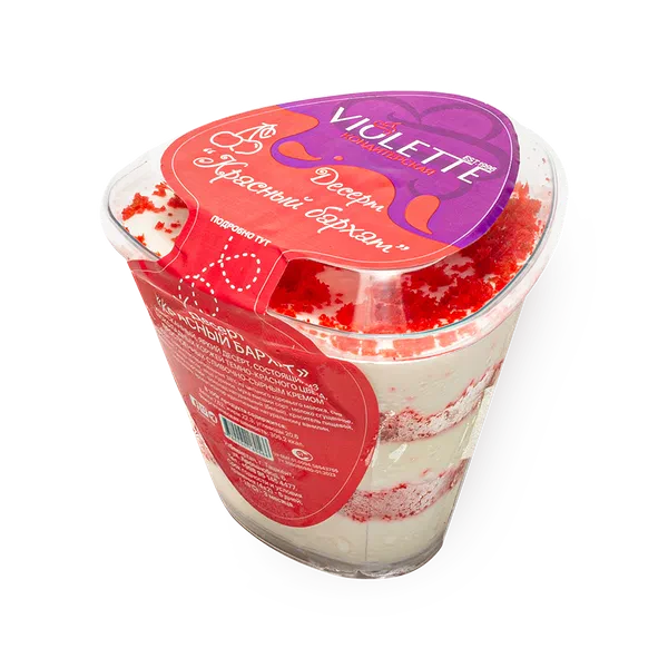 Десерт Красный бархат Violette Сonfecionery в стаканчике замороженный