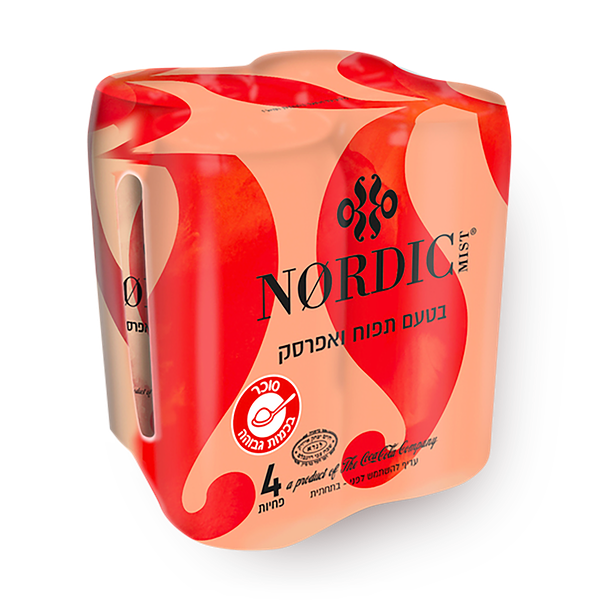 Nordic apple peach flavored sparkling drink