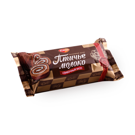 Рулет бисквитный Птичье молоко «РотФронт» сливочный вкус