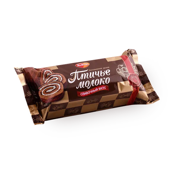 Рулет бисквитный Птичье молоко «РотФронт» сливочный вкус