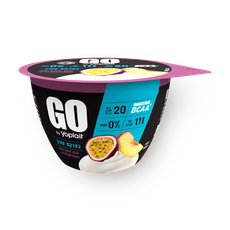 Yoplait go Peach and Passiflora flower yogurt
