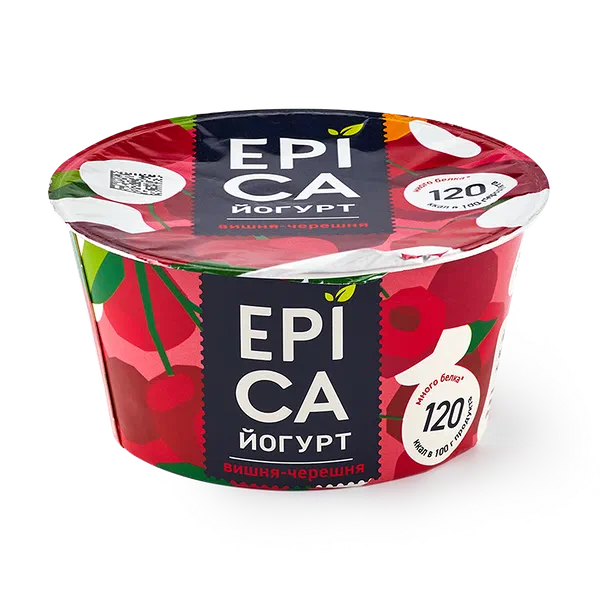 Йогурт Epica с вишней и черешней 4,8%