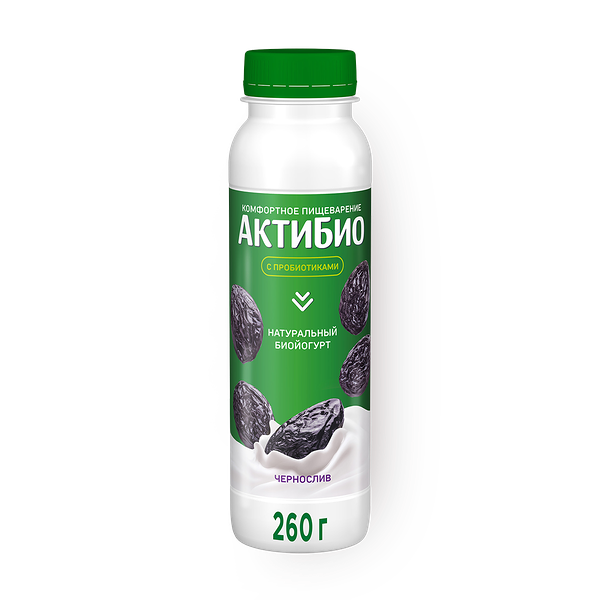 Йогурт питьевой «АктиБио» с черносливом 1,5%