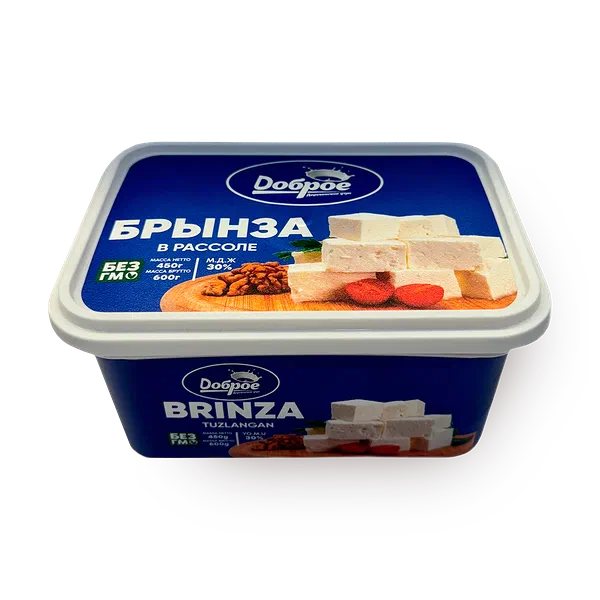 Сыр Брынза «Доброе деревенское утро» полужирная в рассоле 30%