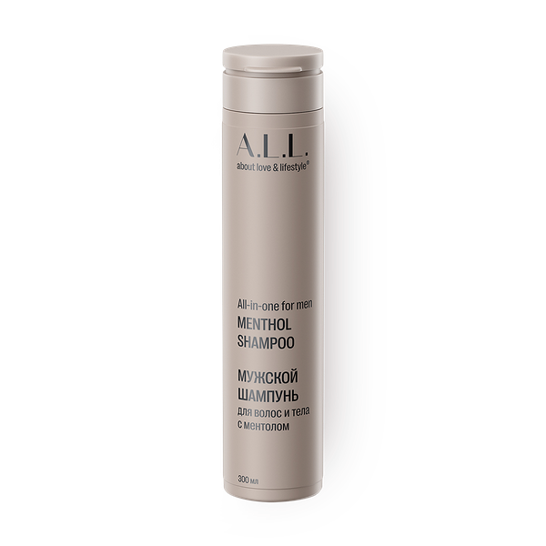 Шампунь мужской A.L.L. All-in-one For Men Menthol Shampoo для волос и тела с ментолом