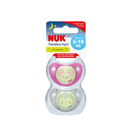 NUK pacifier Ages 6-18 Glowing in the dark