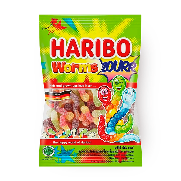 Мармелад жевательный Haribo Zourr Червячки с кислинкой
