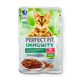 Влажный корм для стерилизованных кошек Perfect Fit Immunity говядина с семенами льна в желе