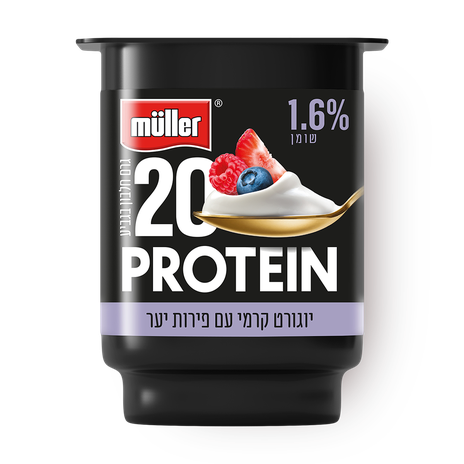 Muller Wildberries protein enreached yogurt 1.6%