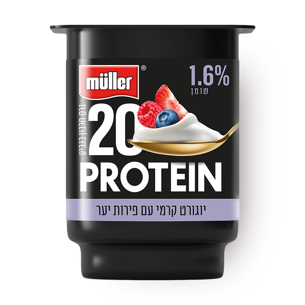 Muller Wildberries protein enreached yogurt 1.6%