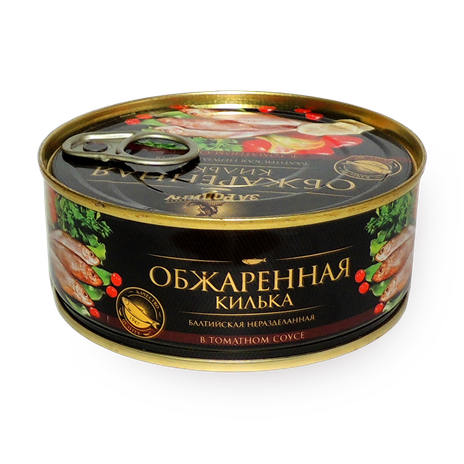 Килька неразделанная обжаренная «Морской риф» в томатном соусе