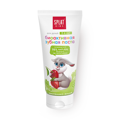 Зубная паста для детей Splat Kids земляника-вишня от 2 до 6 лет