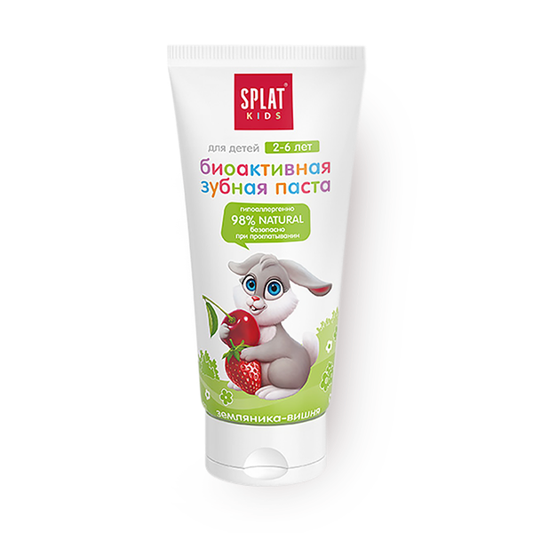 Зубная паста для детей Splat Kids земляника-вишня от 2 до 6 лет