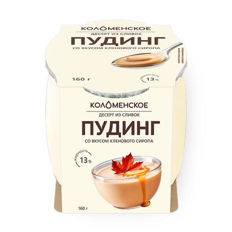 Десерт из сливок Пудинг «Коломенский» со вкусом кленового сиропа 13%