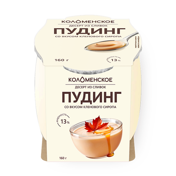 Десерт из сливок Пудинг «Коломенский» со вкусом кленового сиропа 13%
