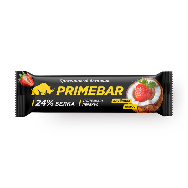 Батончик протеиновый Primebar клубника и кокос