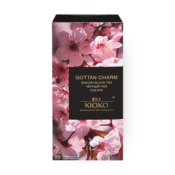 Чай чёрный Gottan Charm Kioko с ароматом японской сакуры в пакетиках