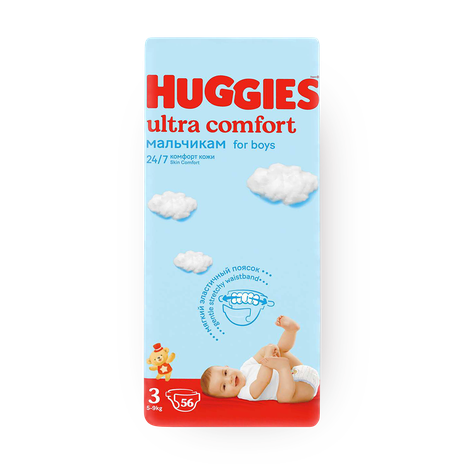 Подгузники Huggies Ultra Comfort Jumbo 3 для мальчиков