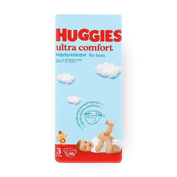 Подгузники Huggies Ultra Comfort Jumbo 3 для мальчиков