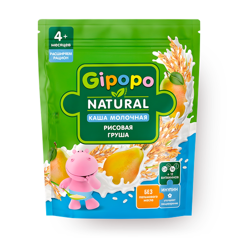 Каша рисовая молочная сухая Gipopo груша